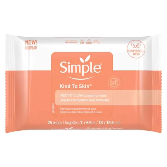 Instant Glow Cleansing Wipes by Simple