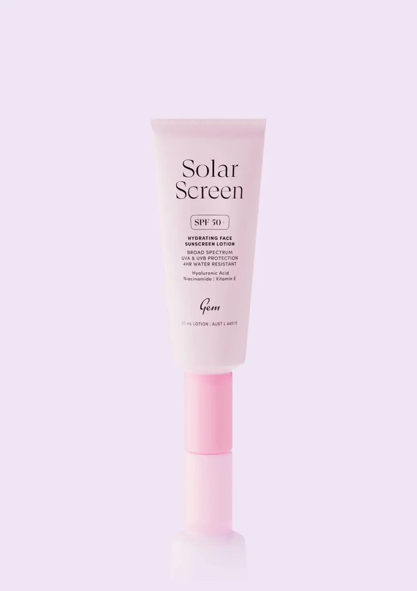 Solar Screen SPF 50+ Hydrating Face Sunscreen Lotion by Gem