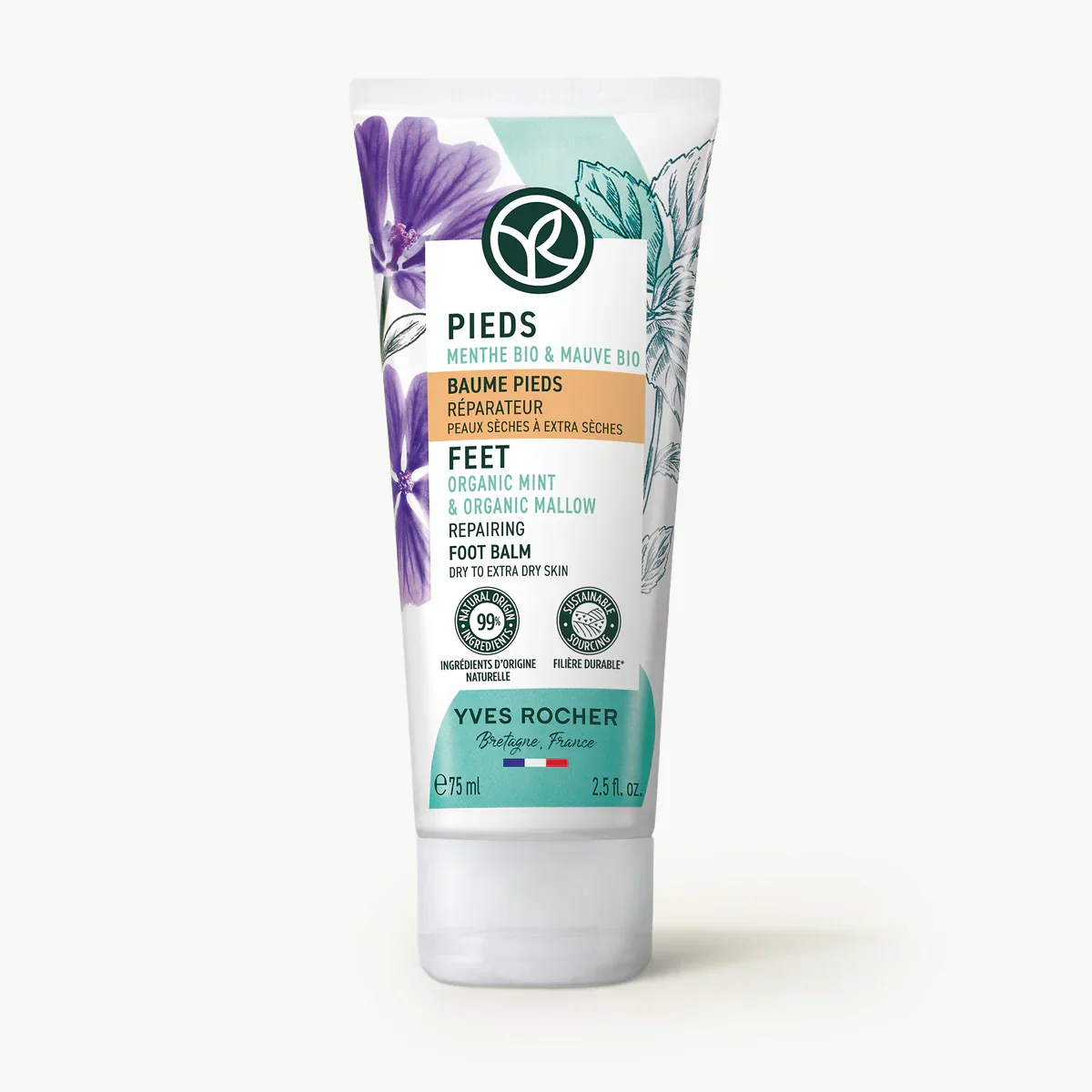 Organic Mint & Organic Mallow Repairing Foot Balm by Yves Rocher