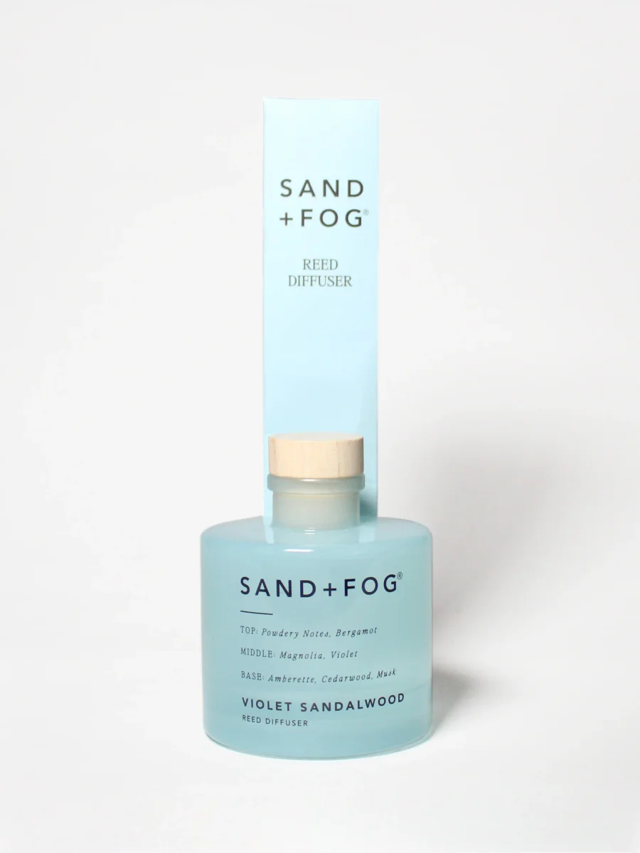 Violet Sandalwood Reed Diffuser by Sand + Fog