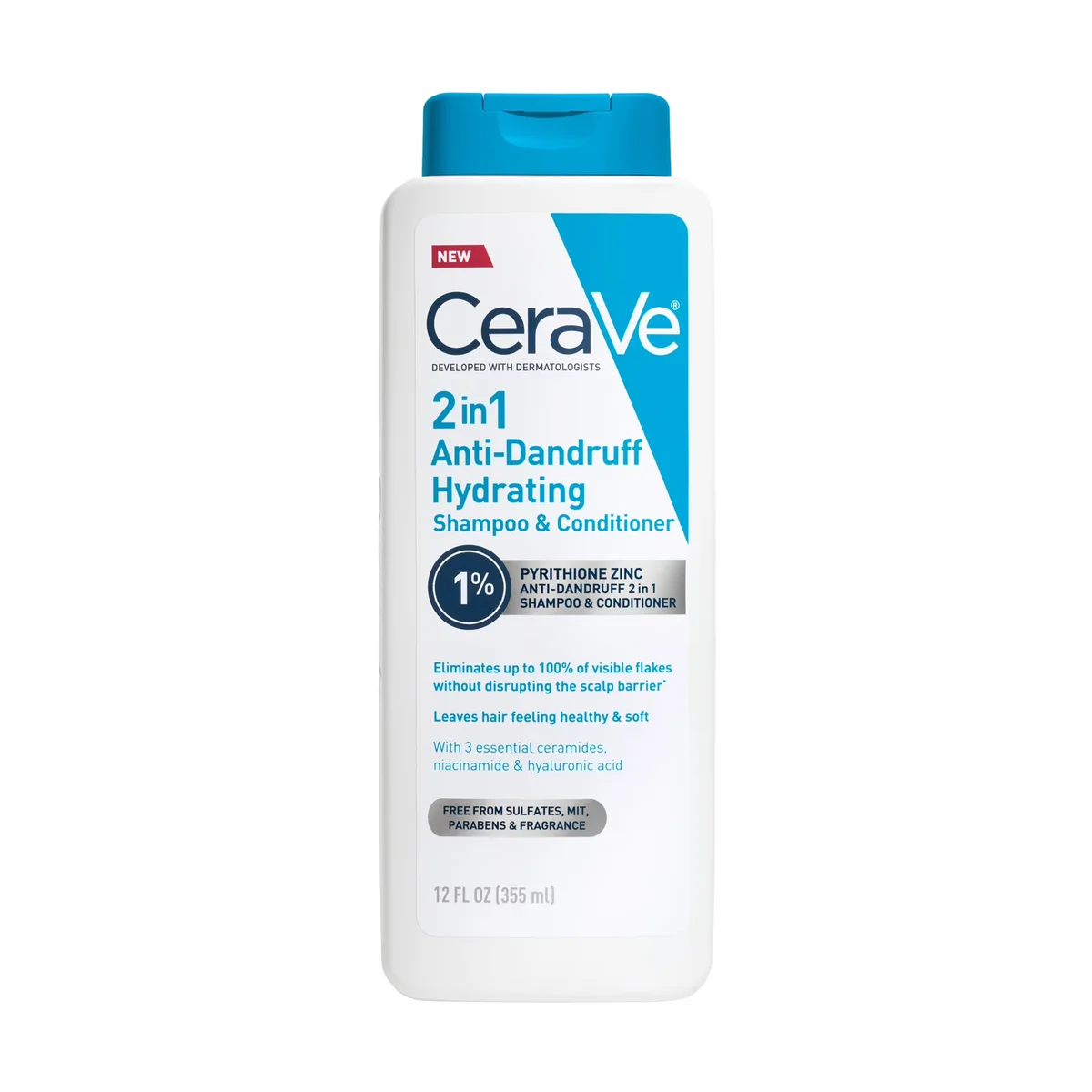 2-In-1 Anti-Dandruff Hydrating Shampoo & Conditioner by CeraVe