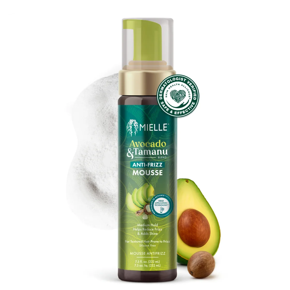 Avocado & Tamanu Anti-Frizz Mousse by Mielle Organics
