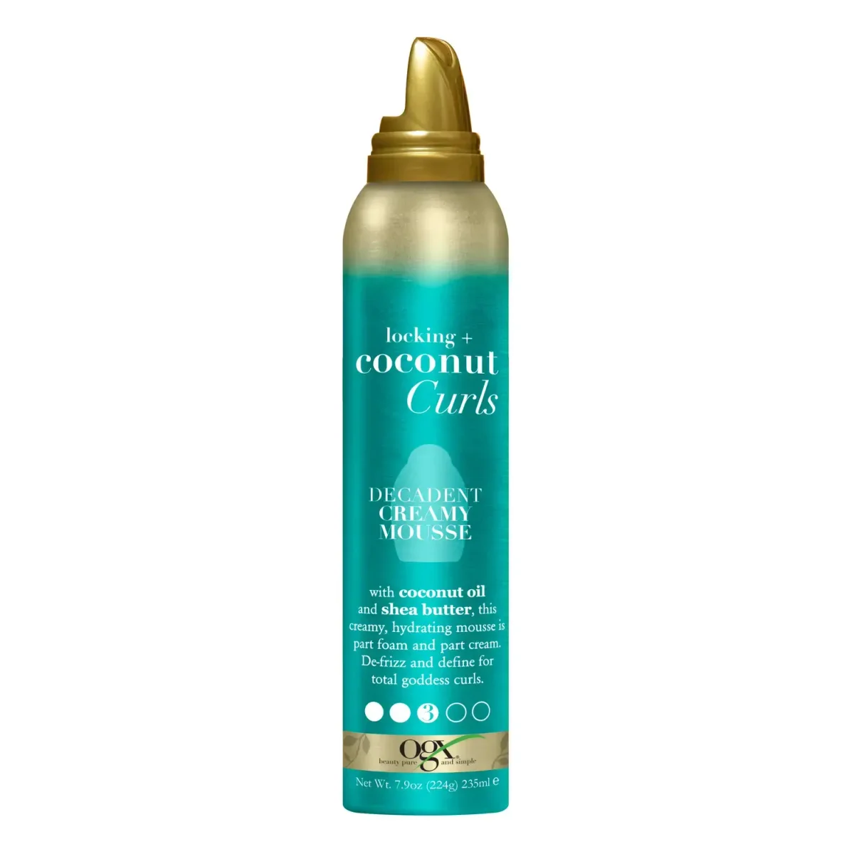 Locking + Coconut Curls Decadent Creamy Mousse by OGX