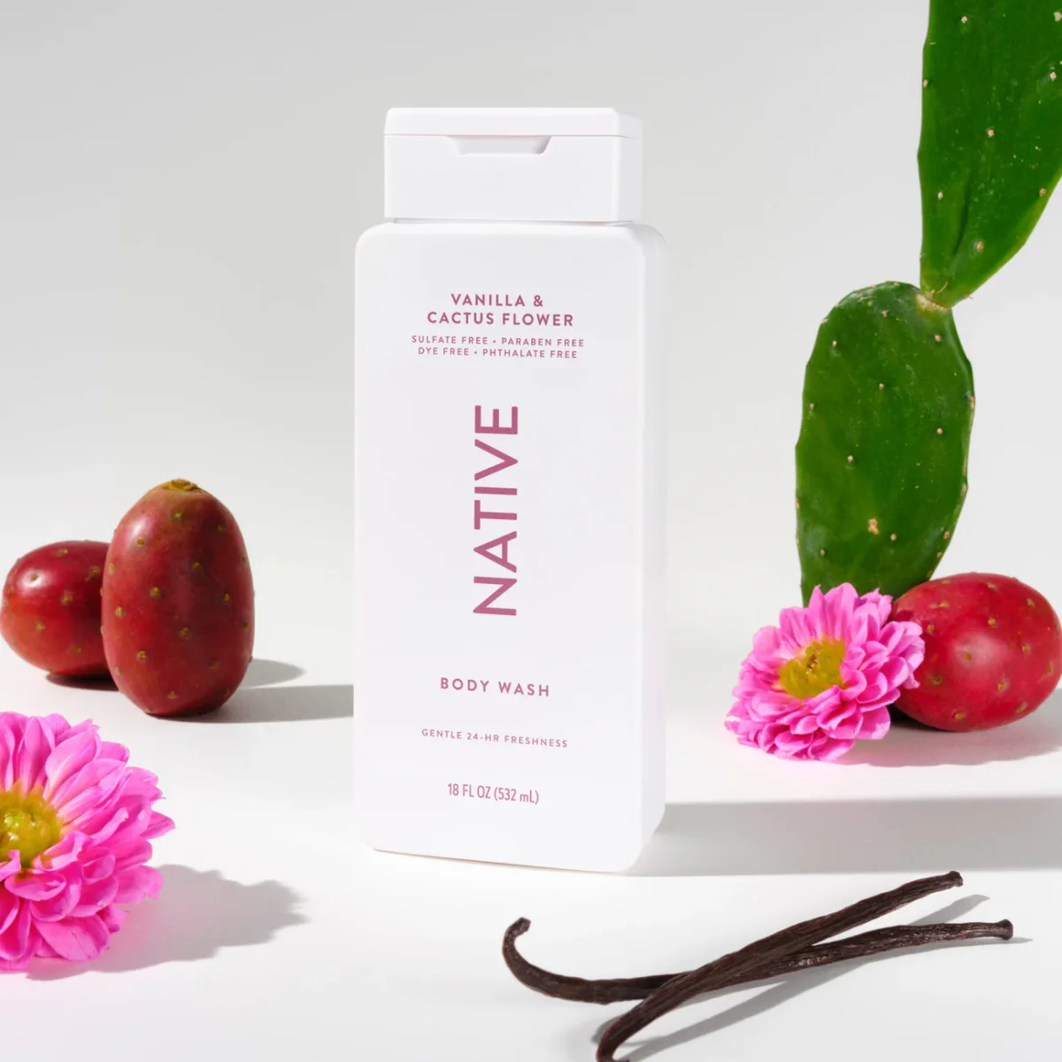 Vanilla & Cactus Flower Body Wash by Native