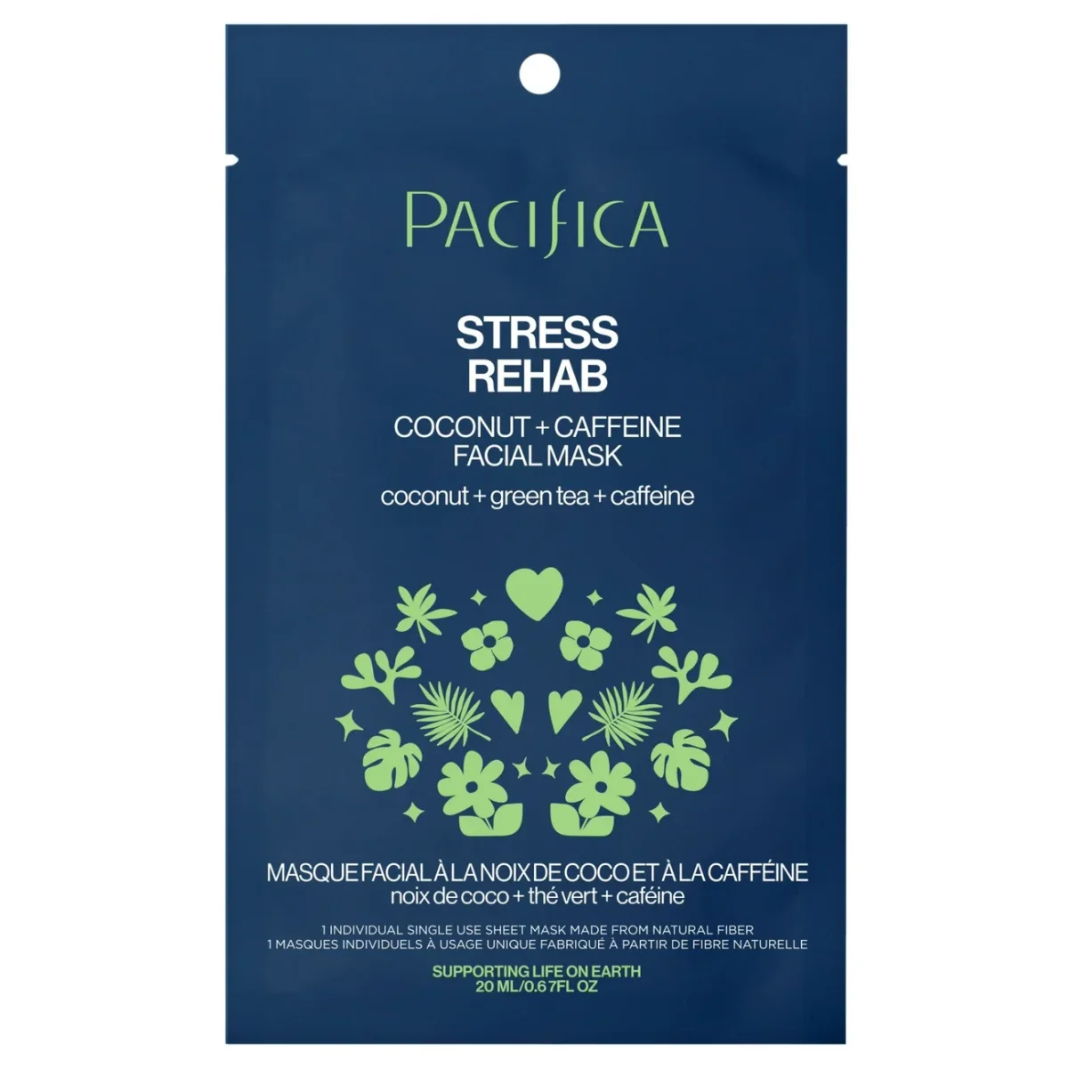 Stress Rehab Coconut & Caffeine Facial Mask by Pacifica