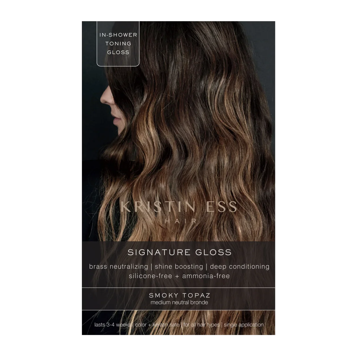 Medium Neutral Bronde Signature Hair Gloss - Smoky Topaz by Kristin Ess Hair