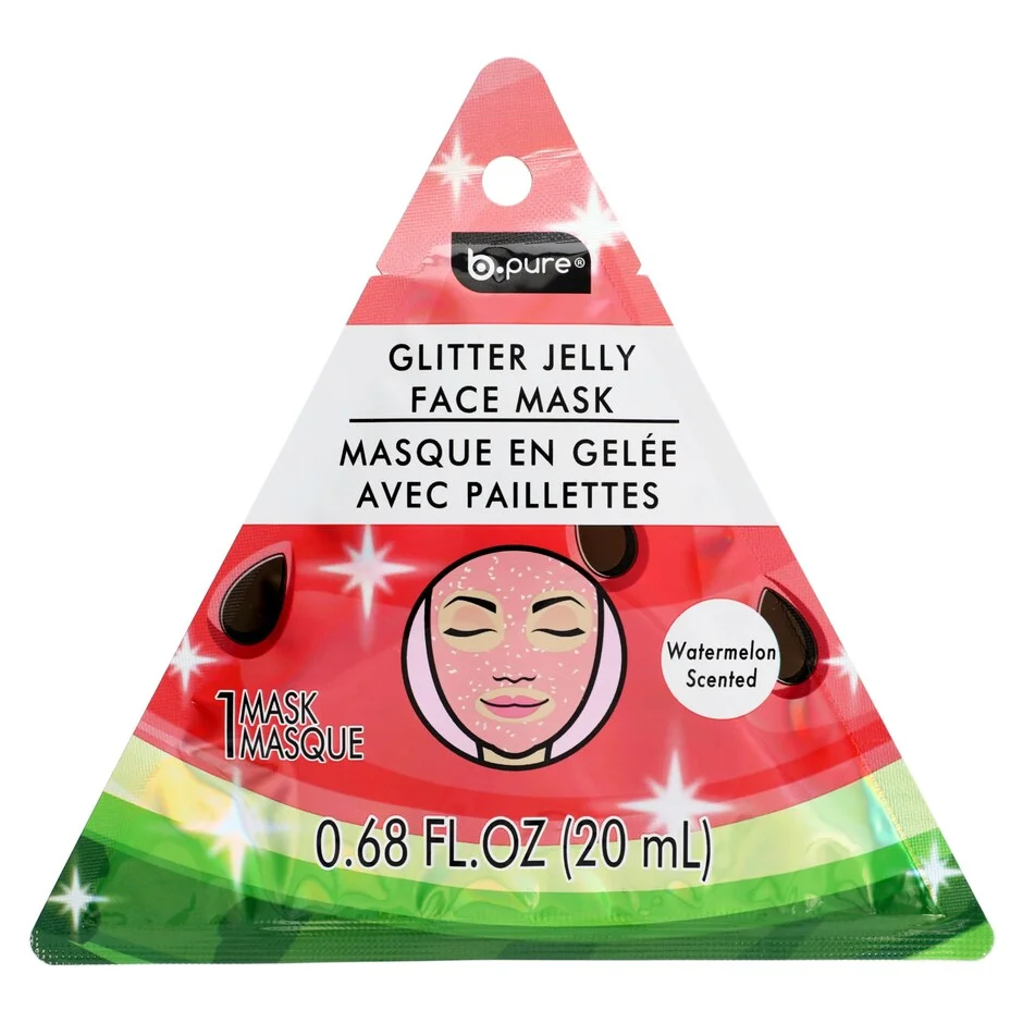 Watermelon Glitter Jelly Face Mask by b pure