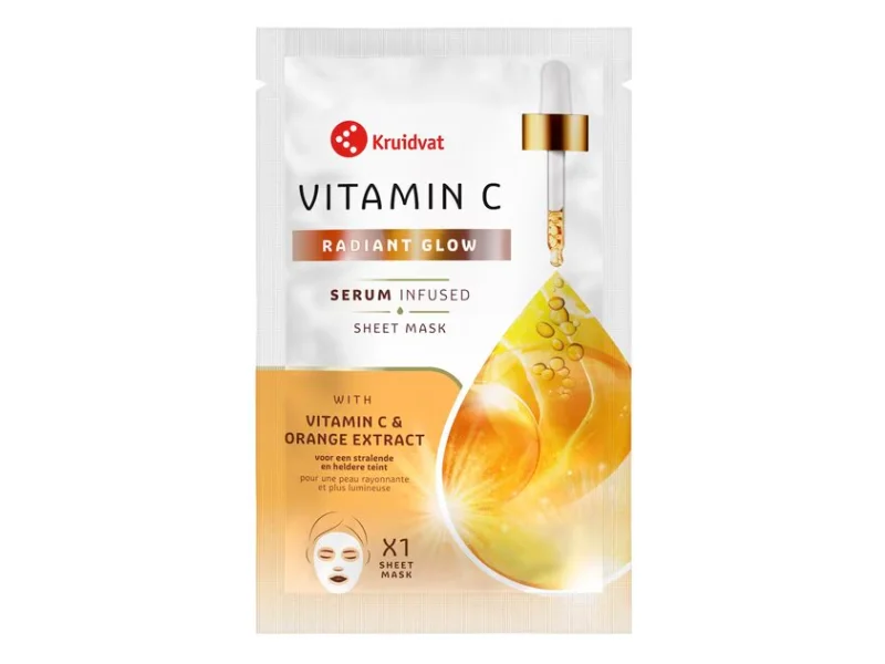 Vitamin C Radiant Glow Sheet Mask by Kruidvat