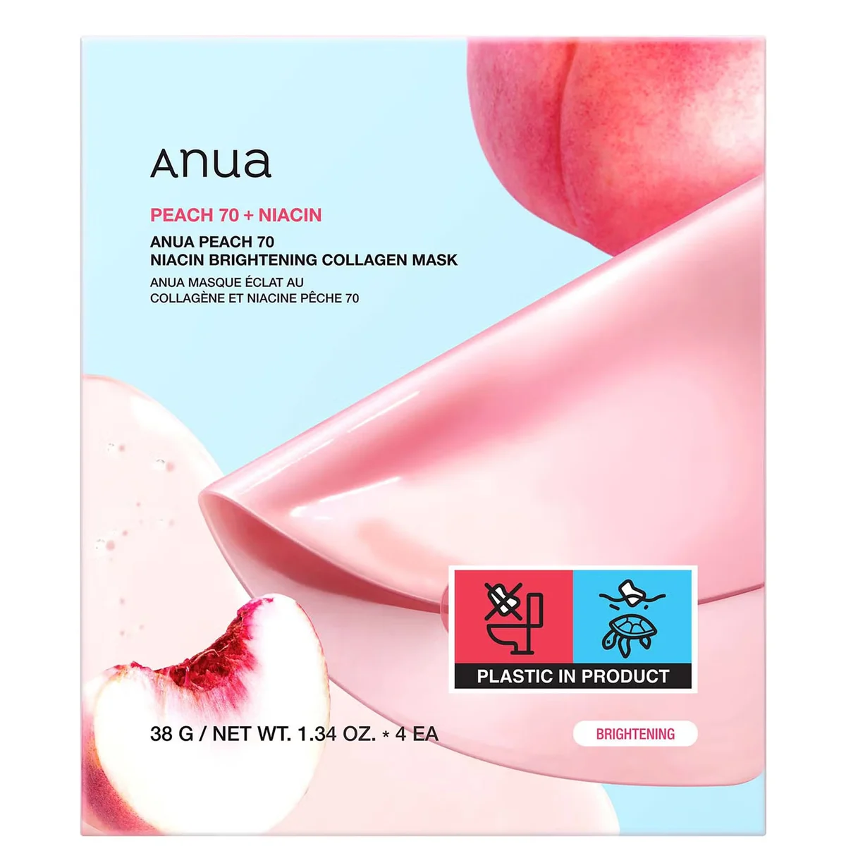 Peach 70 Niacin Brightening Collagen Mask by Anua