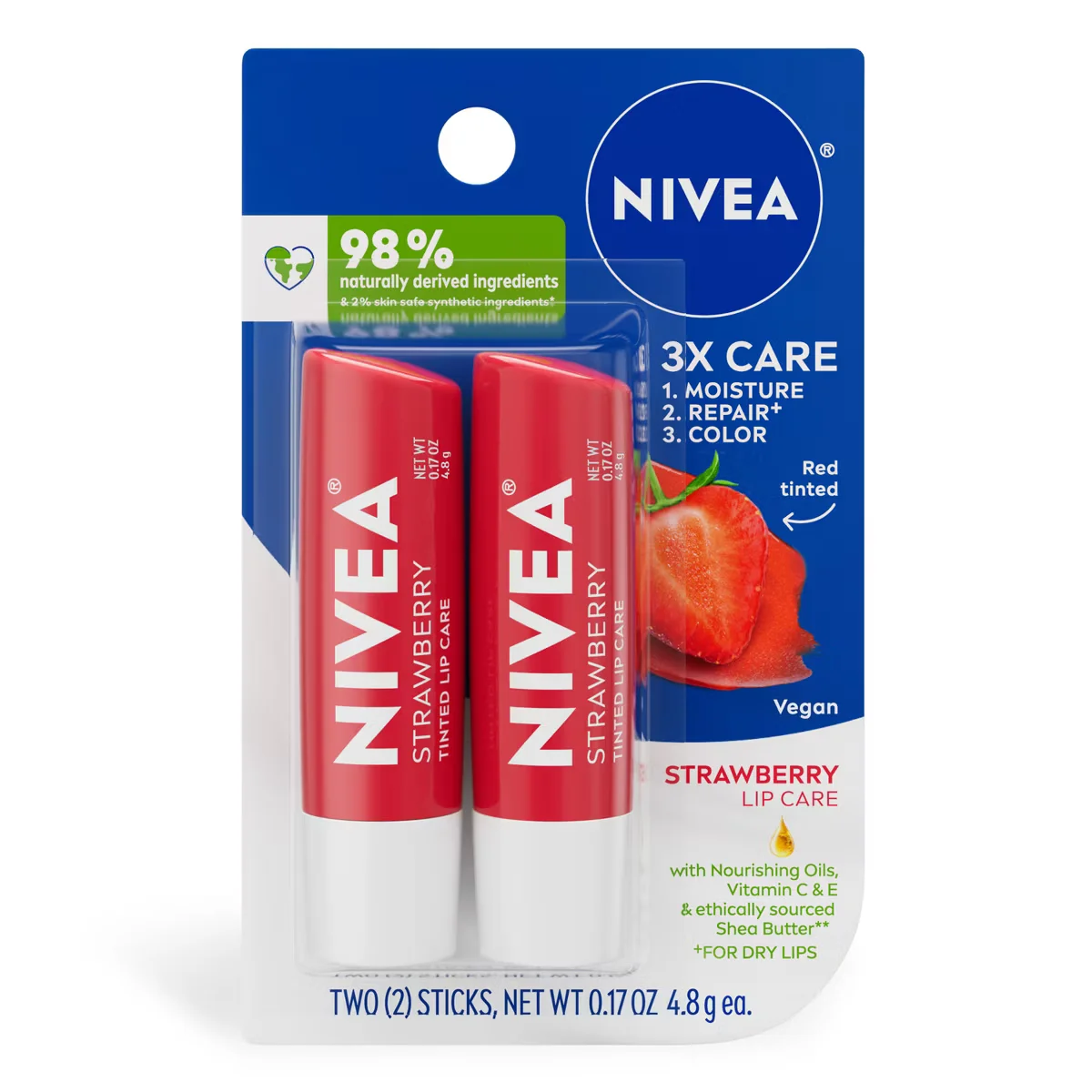 Strawberry Lip Care Balm Stick by NIVEA