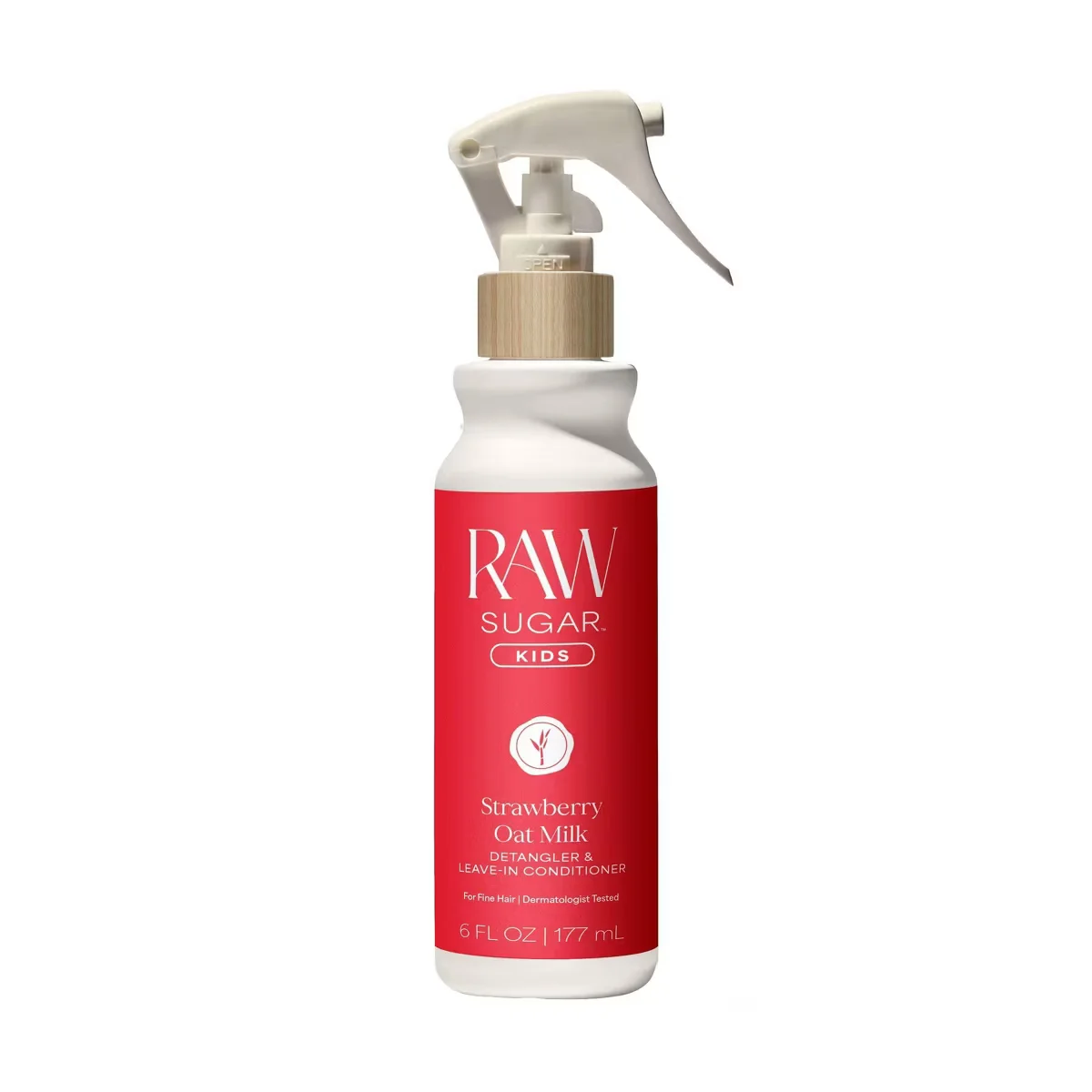 Kids Strawberry Oat Milk Detangler & Leave In-Conditioner by Raw Sugar